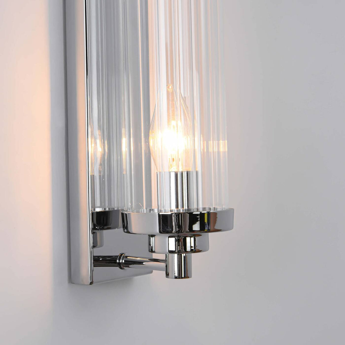 Designerska lampa ścienna kinkiet LORENZO 2x E14 | chrom