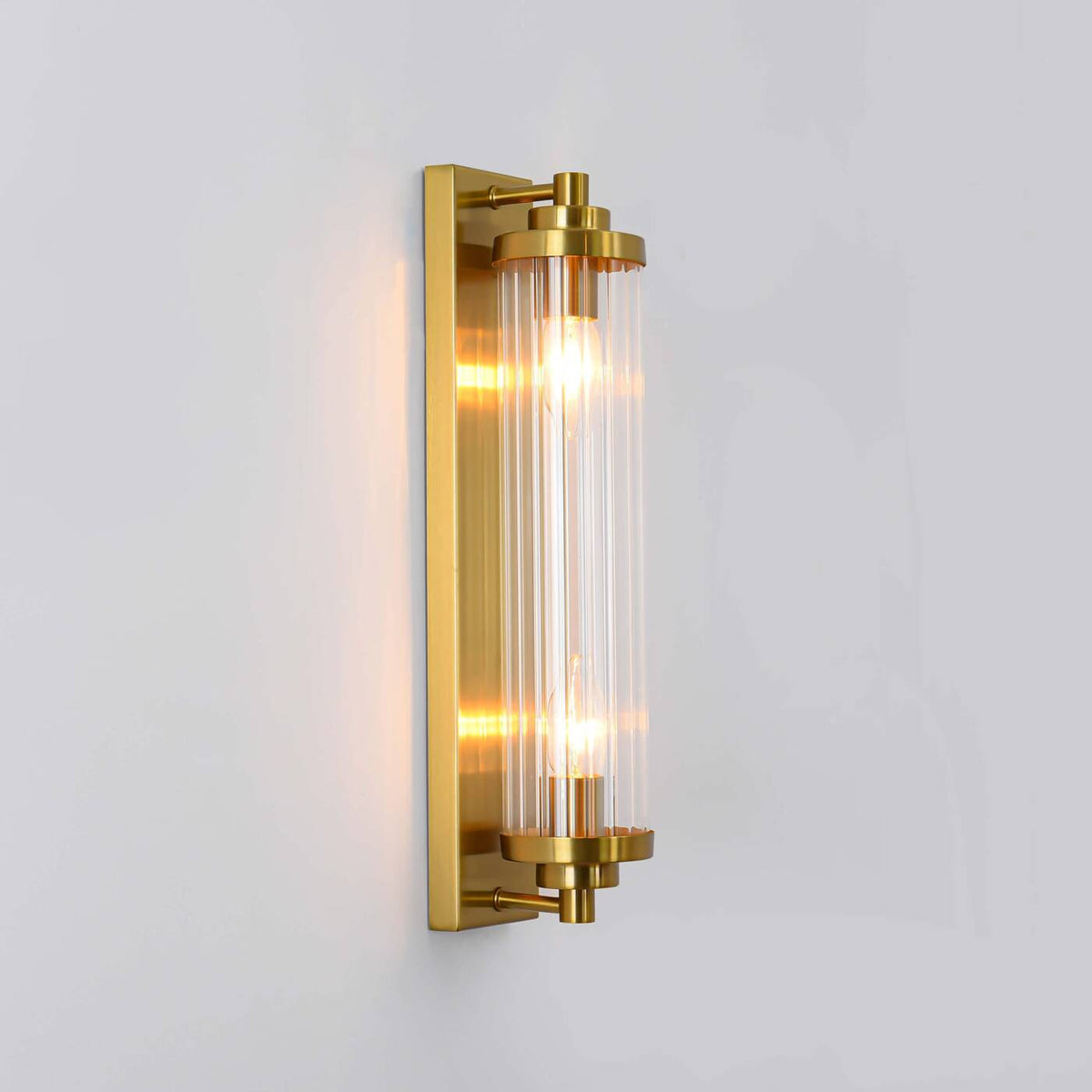 Designerska lampa ścienna kinkiet LORENZO 2x E14 | złoty
