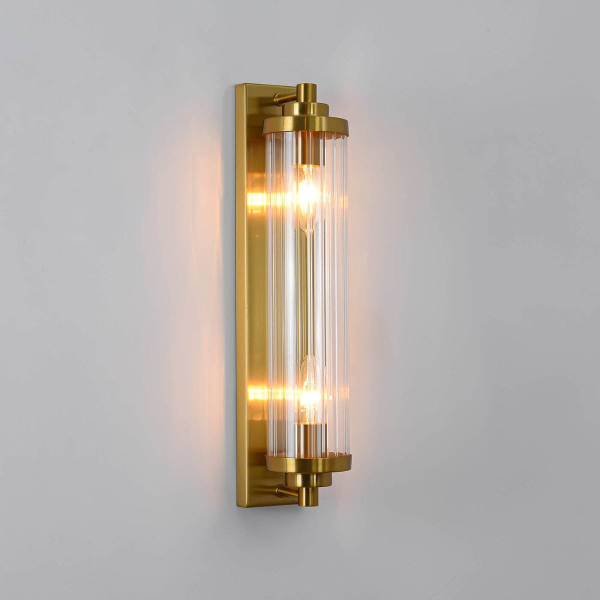 Designerska lampa ścienna kinkiet LORENZO 2x E14 | złoty