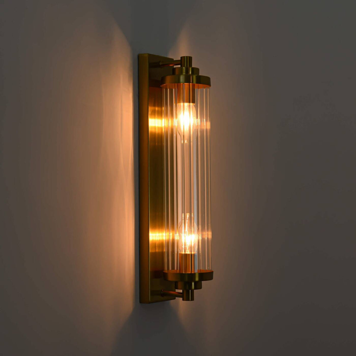 Designerska lampa ścienna kinkiet LORENZO 2x E14 | złoty