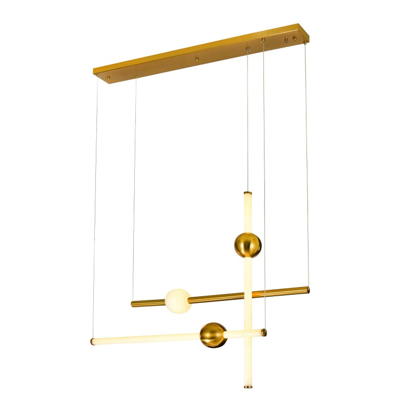 Designerska lampa wisząca HALLING LED 36W 3000K wys. 90cm | miedziany