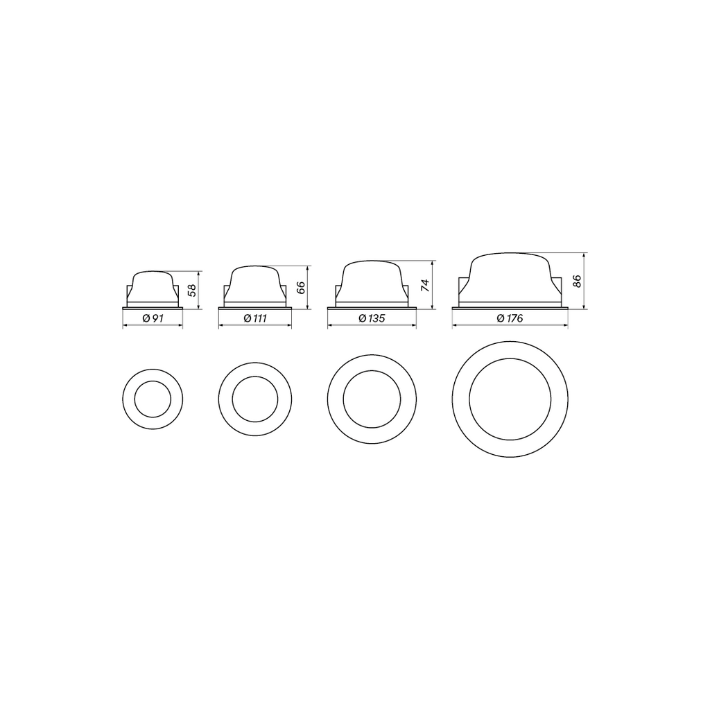Do łazienki ARCOS IP65 ciepła 10W śr.9,1cm | oxyled-OXY DL10 60 3K IP 65