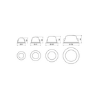 Do łazienki ARCOS IP65 ciepła 10W śr.9,1cm | oxyled-OXY DL10 60 3K IP 65