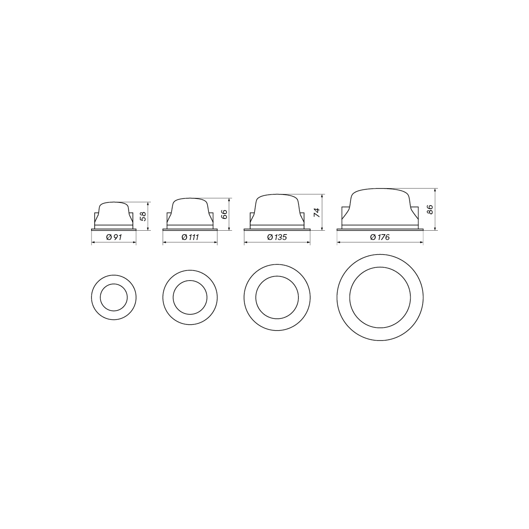 Do łazienki ARCOS IP65 ciepła 10W śr.9,1cm | oxyled-OXY DL10 60 3K IP 65