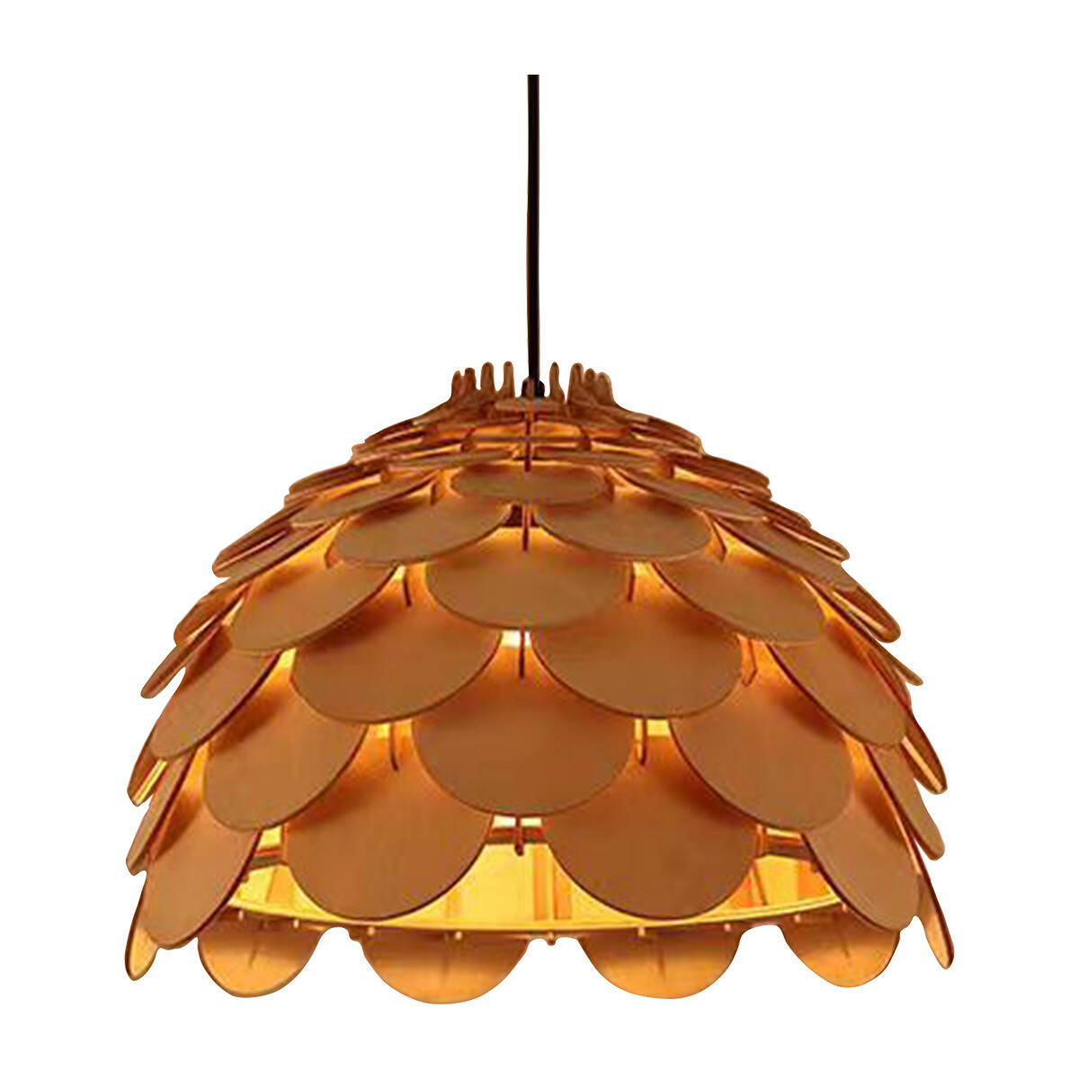 Drewniana lamp BURGO wisząca śr 50cm