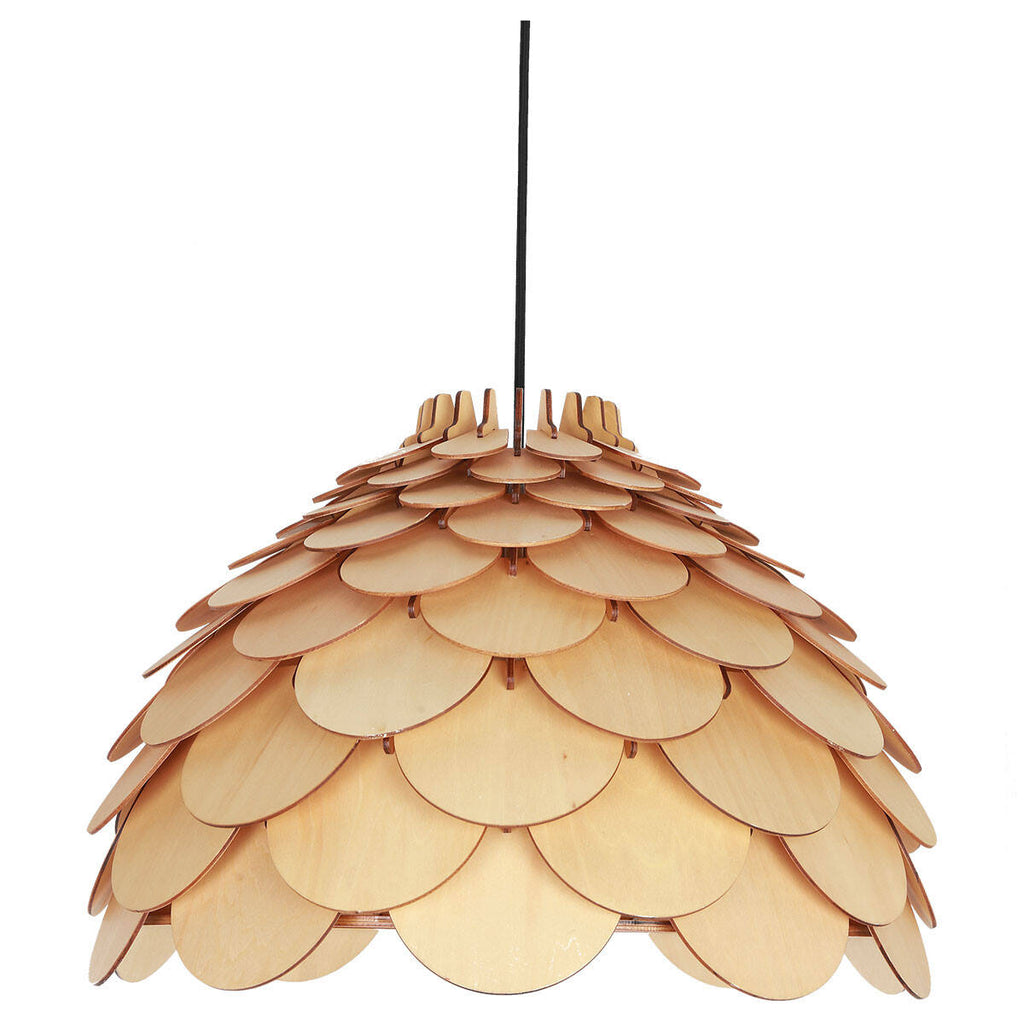Drewniana lampa BURGO wisząca śr 35cm