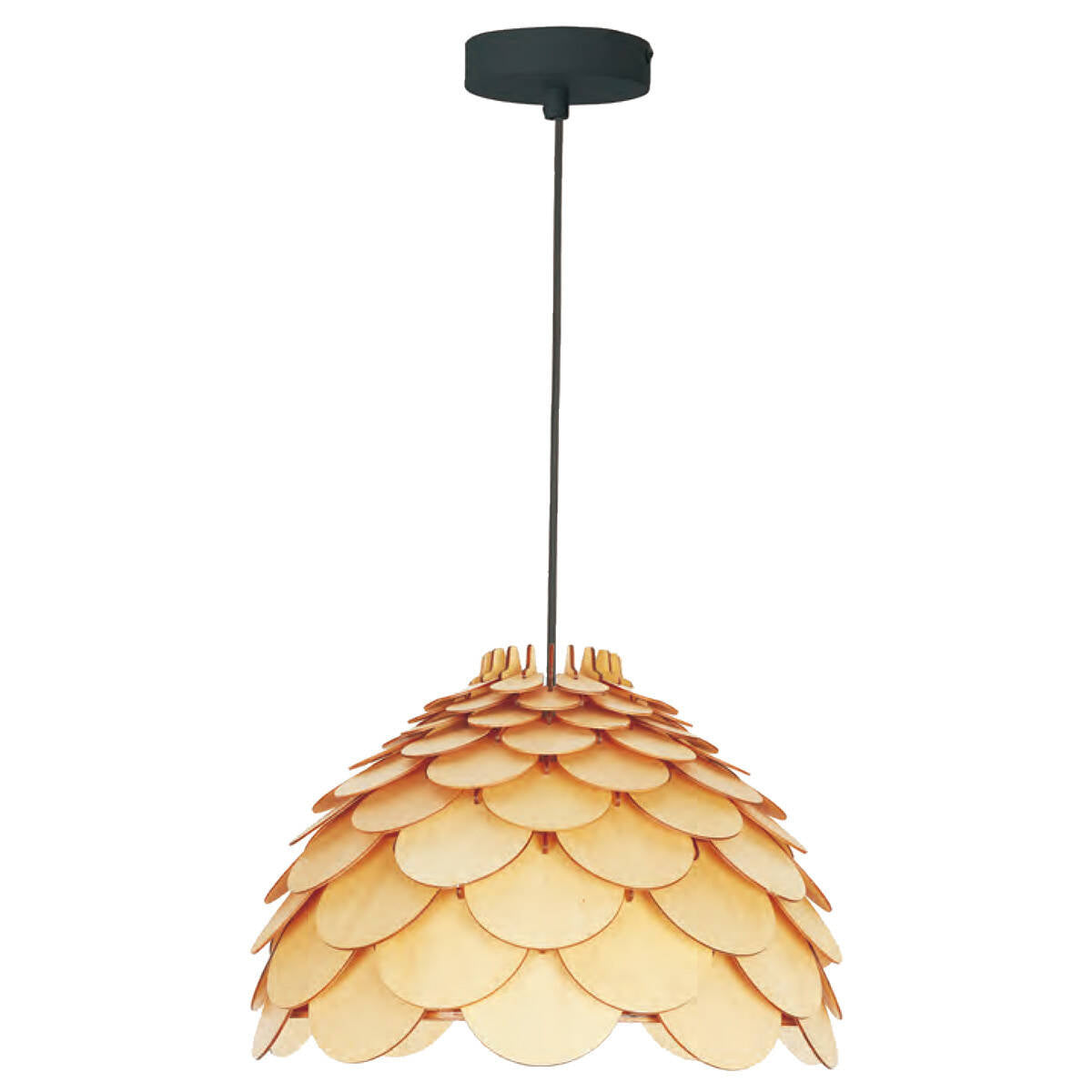 Drewniana lampa BURGO wisząca śr 35cm
