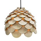Drewniana lampa BURGO wisząca śr 35cm