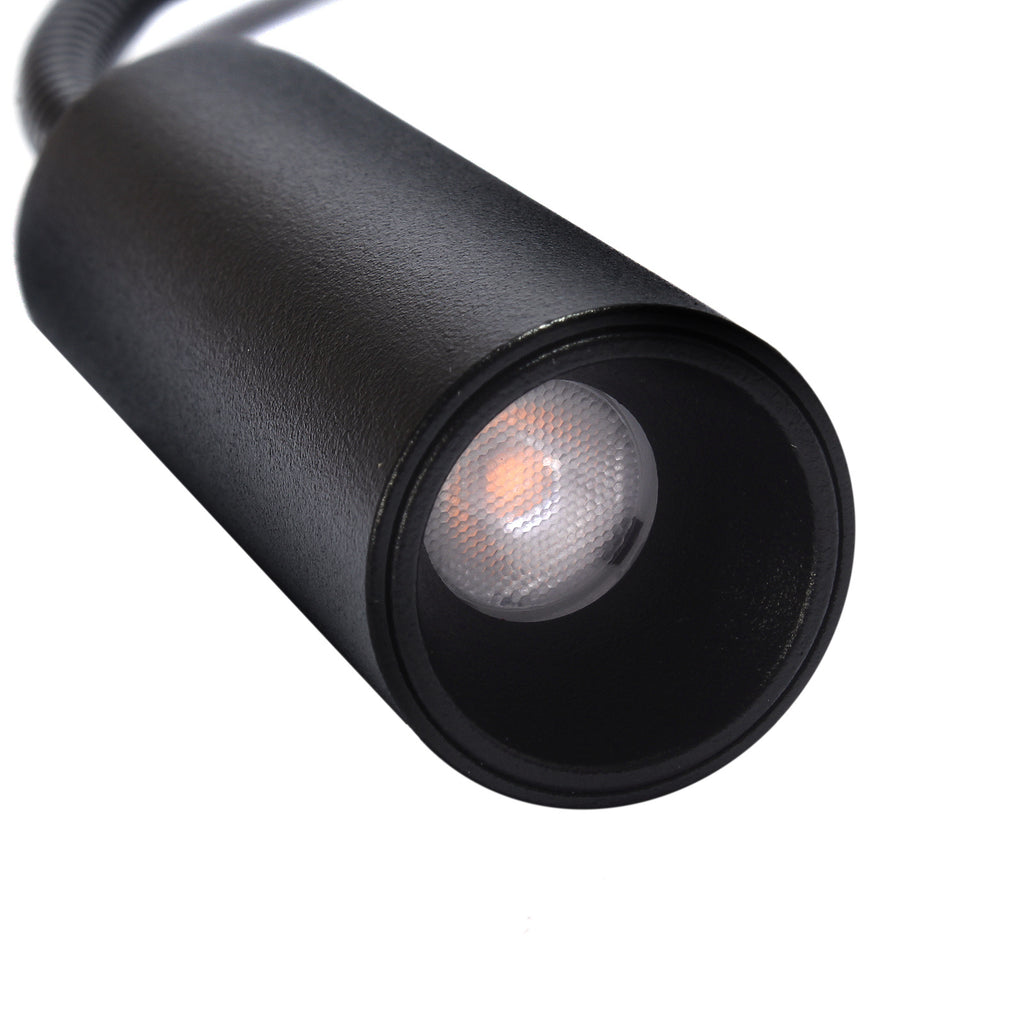 Elastyczna lampa do szyn magnetycznych UN5-YDL20 Micro Magnetic 3W 3000K czarna | DML1569