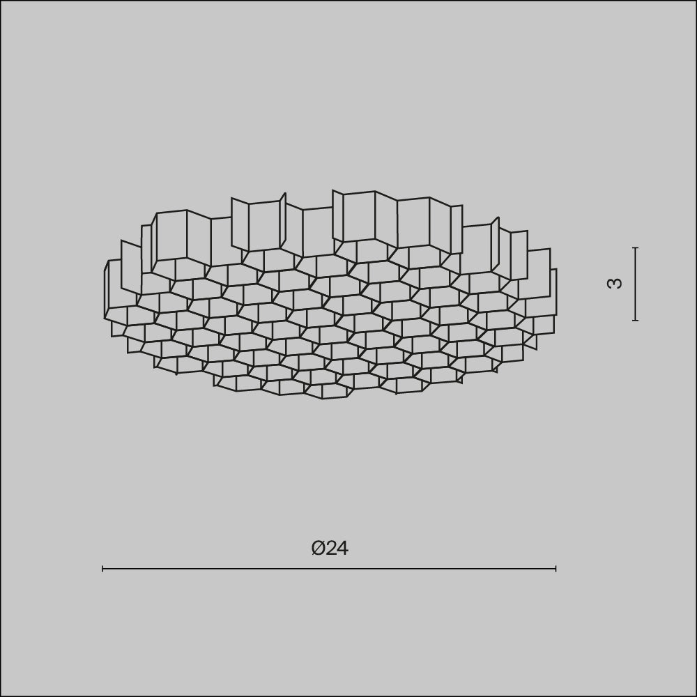 Elementy oprawy oświetleniowej Technical Focus T - x HoneyComb-D24 | Czarny