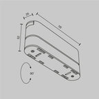 Elementy oświetlenia szynowego Technical Accessories for tracks Radity - x TRA084FC-11SW | Biały