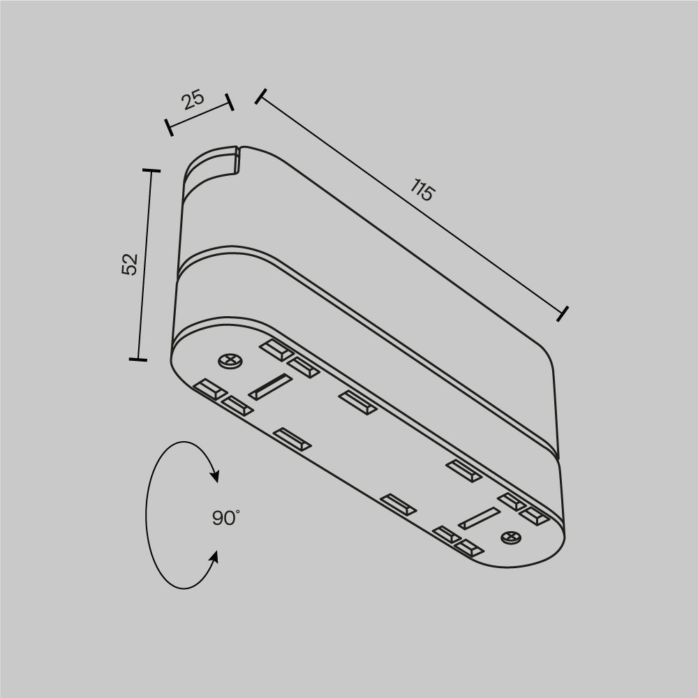 Elementy oświetlenia szynowego Technical Accessories for tracks Radity - x TRA084FC-11SW | Biały