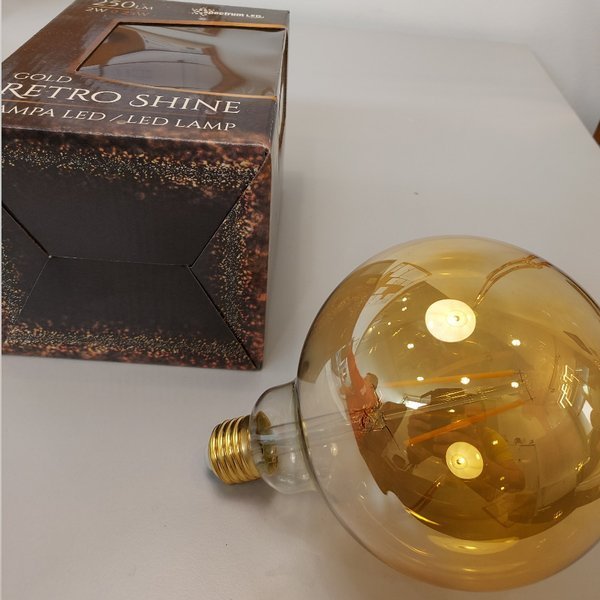 Filament GLOB G125 E27 230V 2W COG gold barwa ciepła 2400K