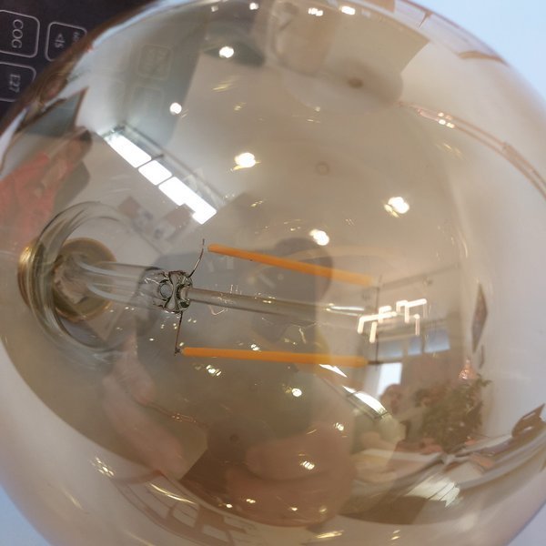 Filament GLOB G125 E27 230V 2W COG gold barwa ciepła 2400K