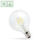 Filament LED GLOB G125 E27 230V 8W COG clear barwa ciepła 2700K
