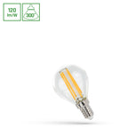 Filament LED kulka G45 E14 230V 5,5W COG CLEAR ciepła 3000K