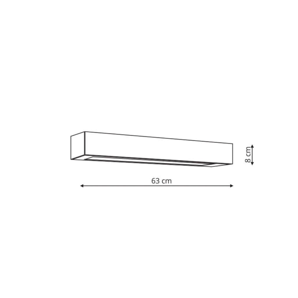 Ibros kinkiet łazienkowy średni 9W 3000K IP44 dł. 63cm | biały