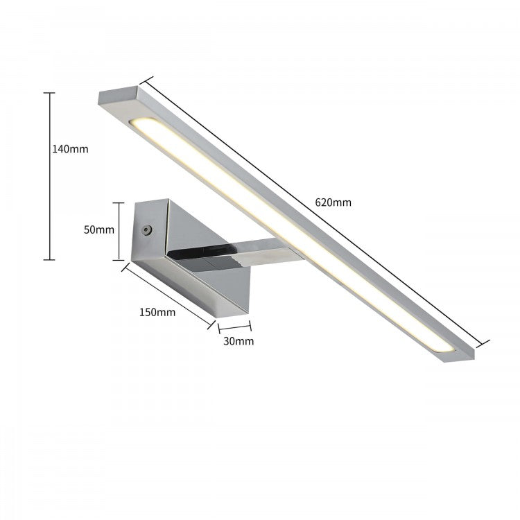 Isla kinkiet chrom duzy z IP44 3000K