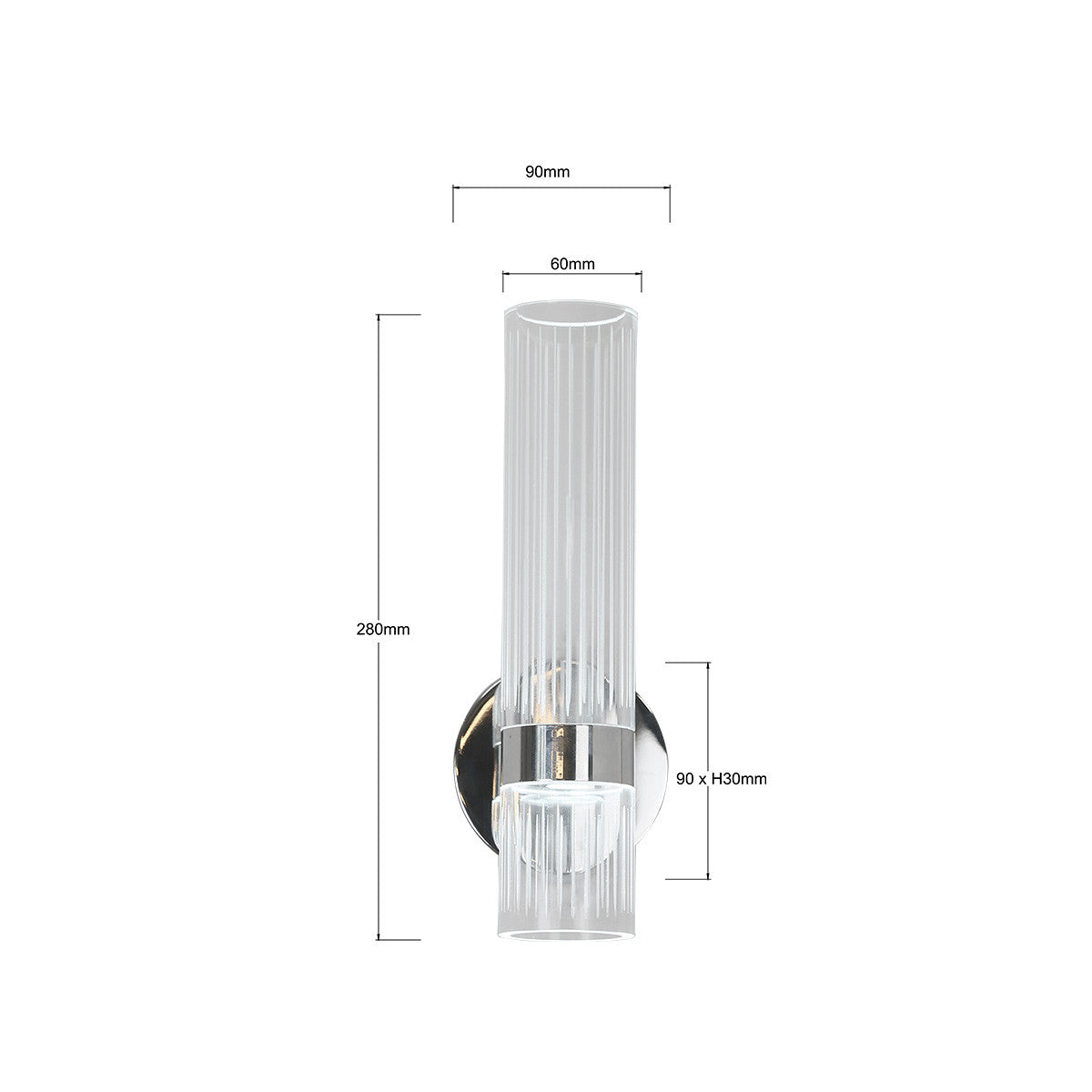 Kinkiet Ambiente chrom LED CCT