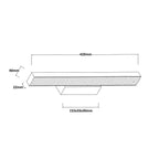 Kinkiet Aqua 42 cm czarny IP44 LED CCT