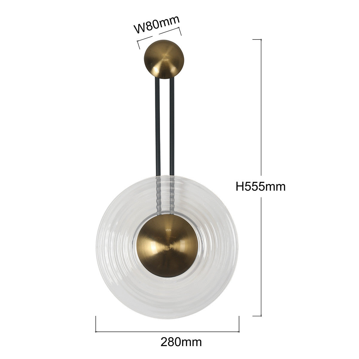 Kinkiet Bell transparentny LED CCT