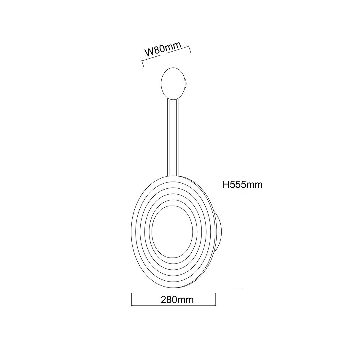 Kinkiet Bell transparentny LED CCT
