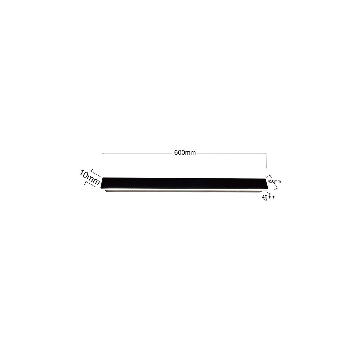 Kinkiet Bodo 60 cm czarny IP54 LED CCT
