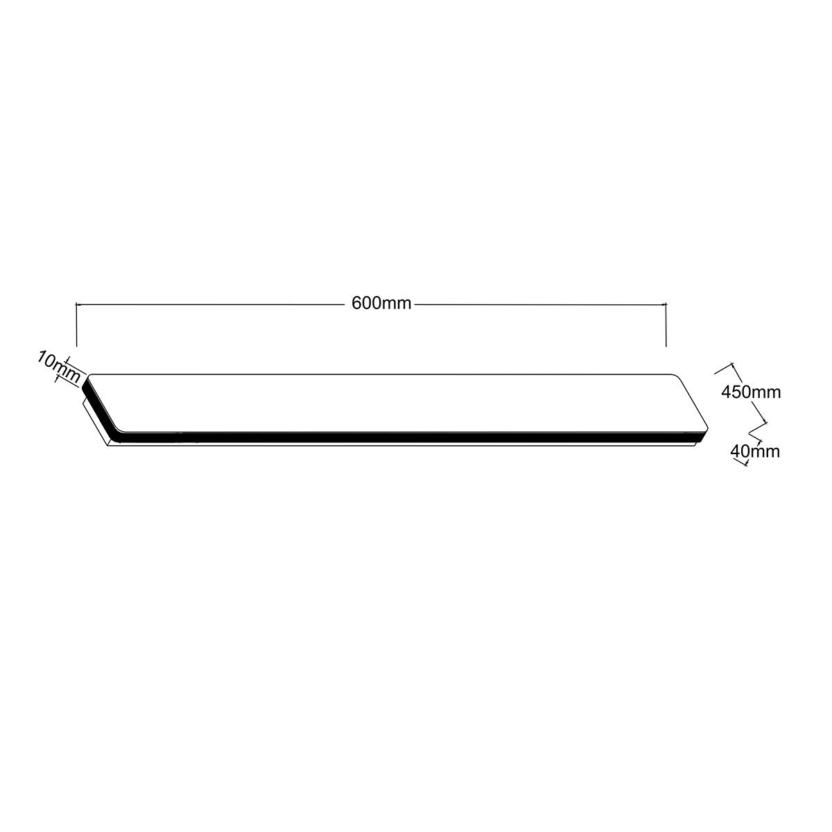 Kinkiet Bodo 60 cm czarny IP54 LED CCT