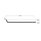 Kinkiet Bodo 90 cm czarny IP54 LED CCT