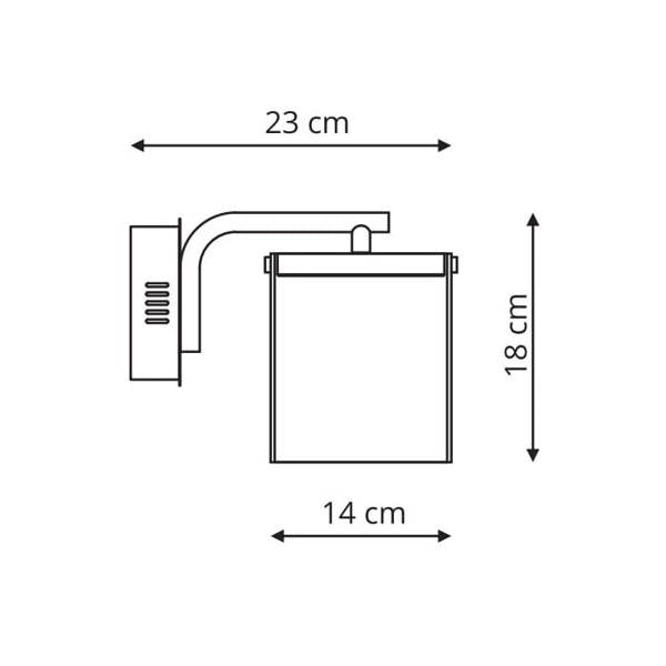 Kinkiet CANTOS, chrom/transparentny, 6W LED, barwa neutralna 4000K