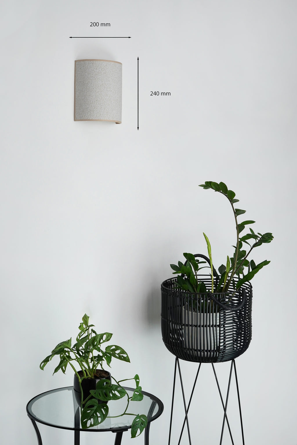 Kinkiet DUOLLA SEMI CIRCLE WALL LAMP 608985 kremowy/n/a 1xE27 średn.n/acm