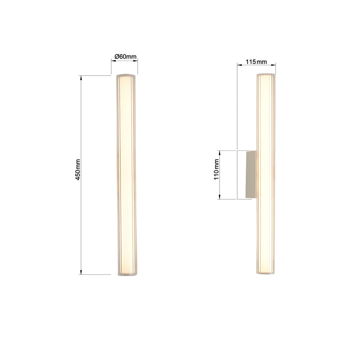 Kinkiet Linea LED CCT IP44 biały LP-0510/1W-45 WH