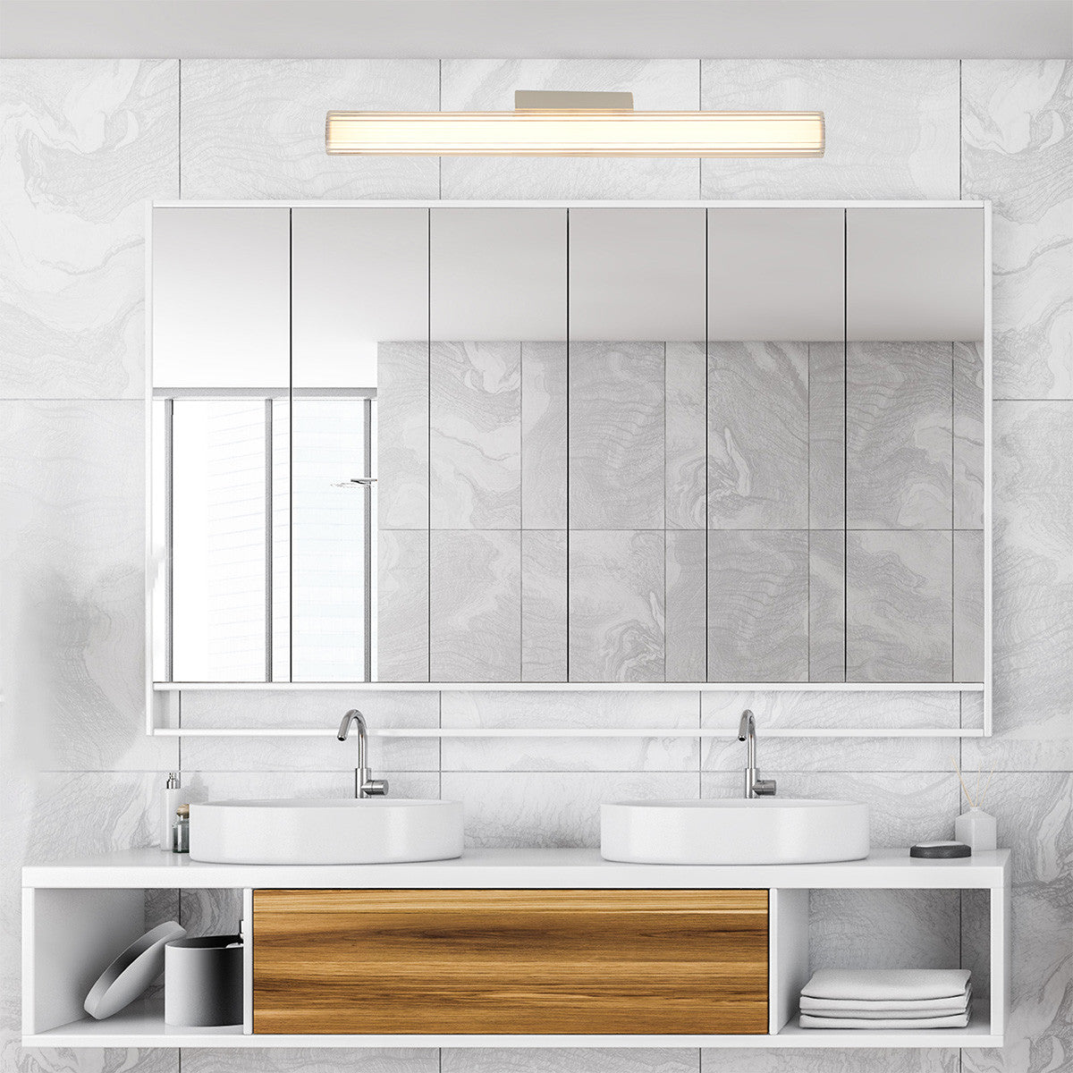 Kinkiet Linea LED CCT IP44 złoty LP-0510/1W-45 GD