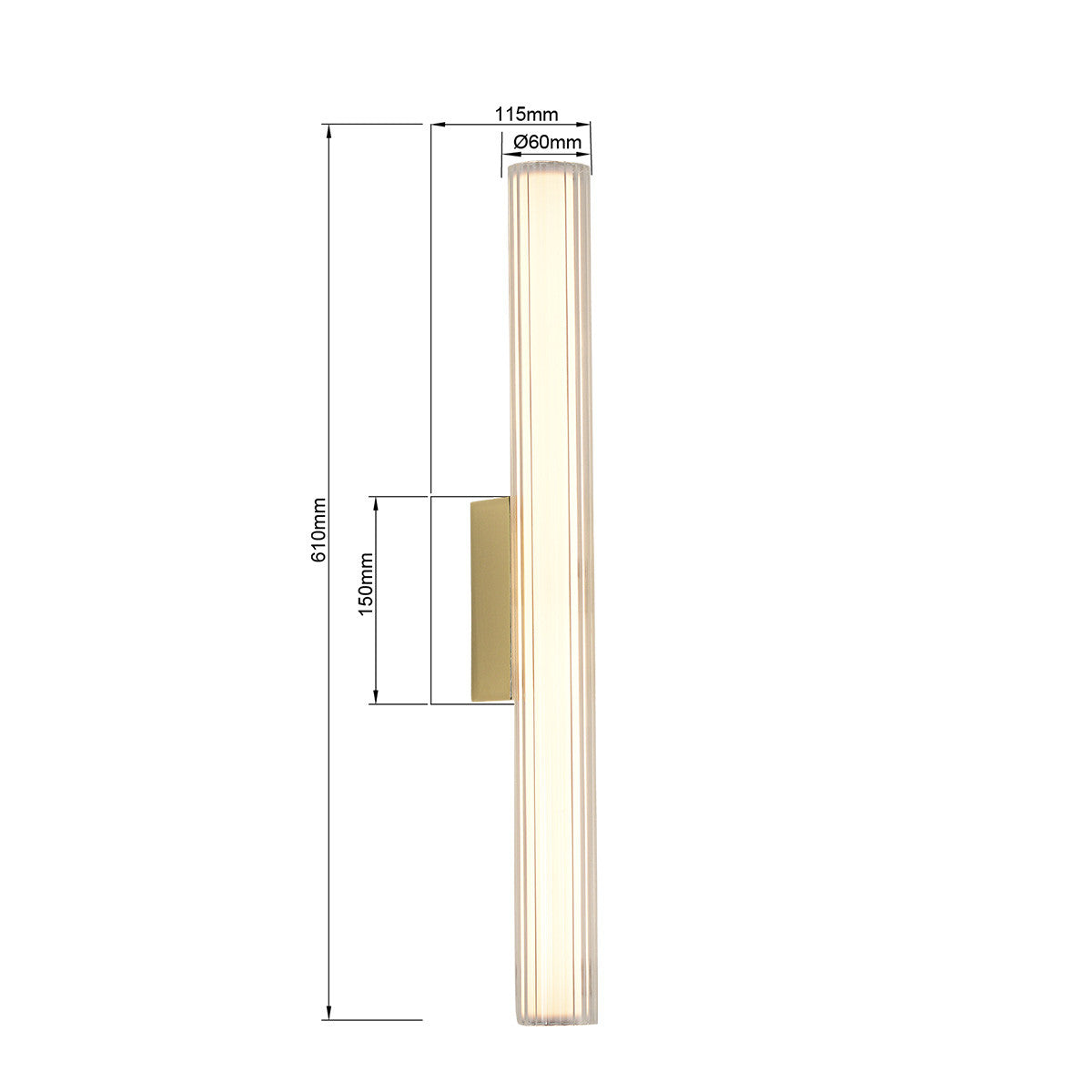 Kinkiet Linea LED CCT IP44 złoty LP-0510/1W-61 GD