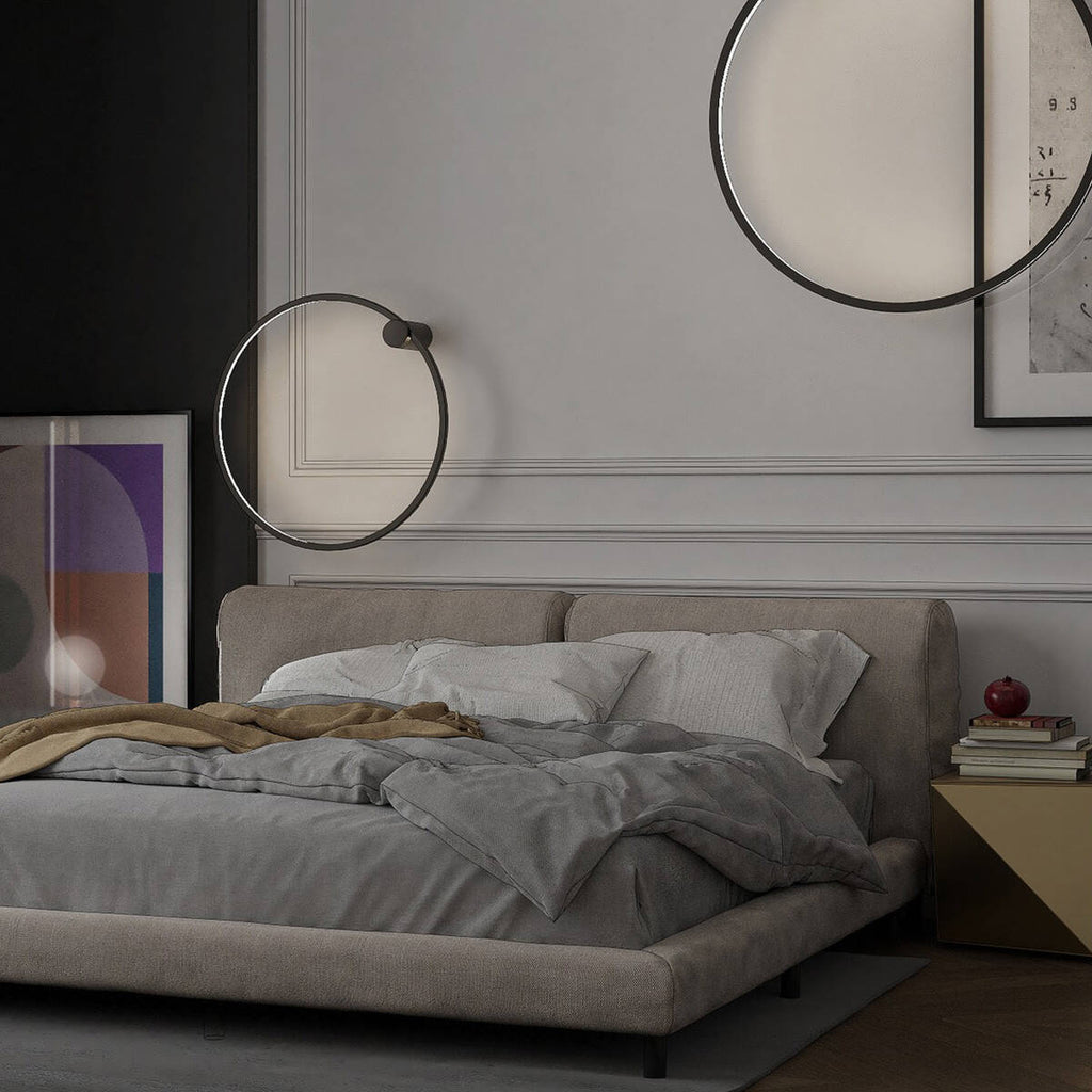 Kinkiet MIRROR, duży, czarny, 50W LED, barwa ciepła 3000K, IP44