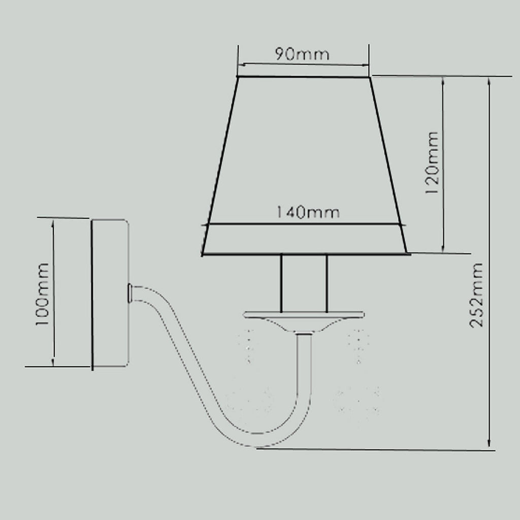 Kinkiet MONA, srebrny, 1x40W E14