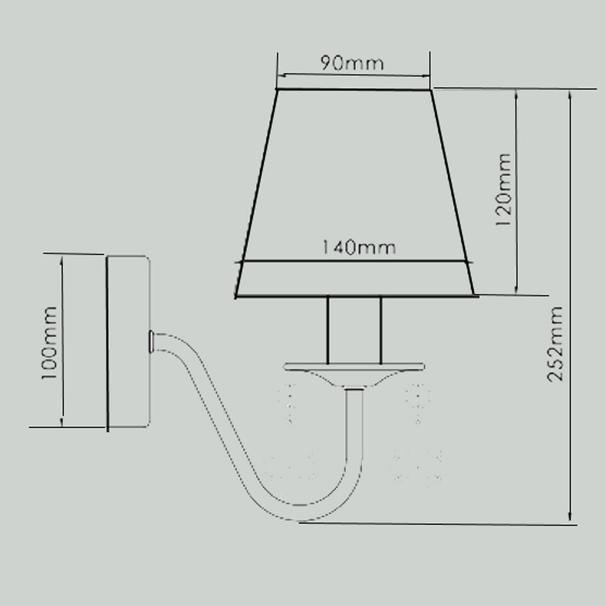 Kinkiet MONA, srebrny, 1x40W E14