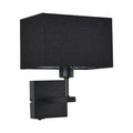 Kinkiet NORTE szer. 19cm E27 | czarny
