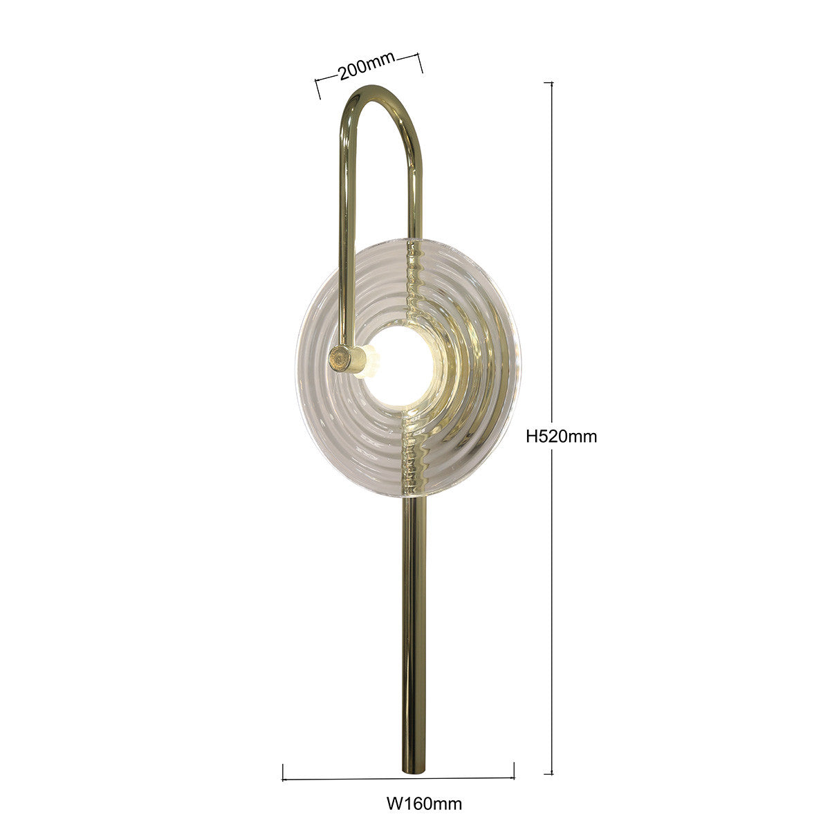 Kinkiet Plato transparentny LED CCT