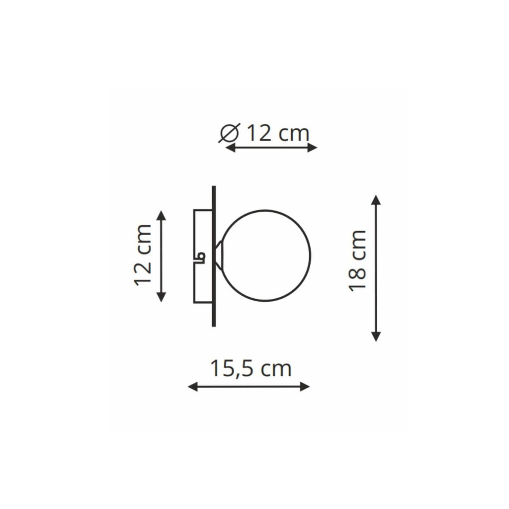 Kinkiet Roma, złoty z białym kloszem, 1x5W G9