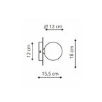 Kinkiet Roma, złoty z białym kloszem, 1x5W G9