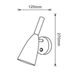Kinkiet SOLIN, czarny, 1x40W E14