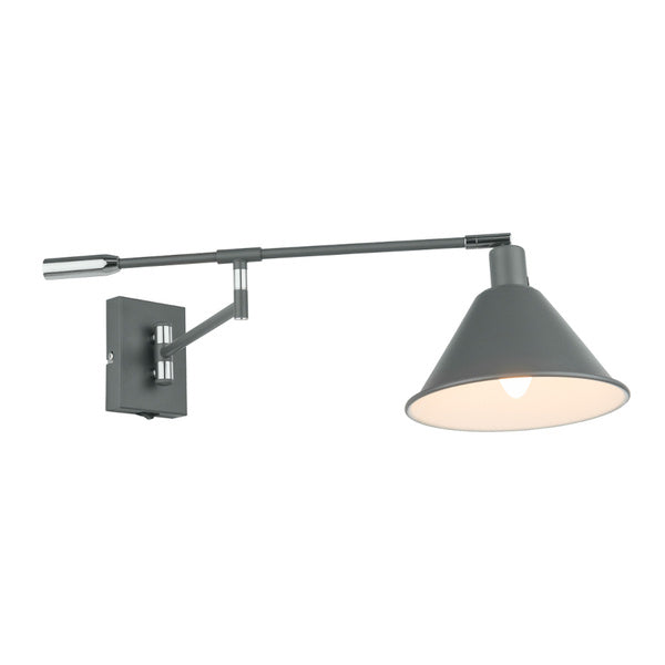 Kinkiet Trinity dł. 53cm E14 | szary/chrom