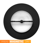 Kinkiet indirect okrągły do szyn magnetycznych UN5-YSBD Micro Magnetic 9W 3000K czarny | DML1575