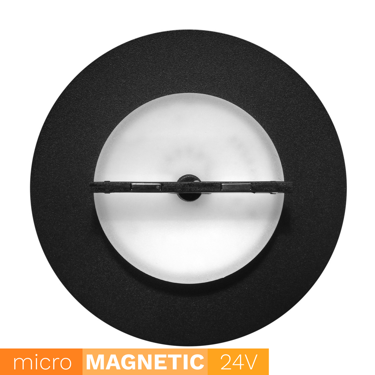 Kinkiet indirect okrągły do szyn magnetycznych UN5-YSBD Micro Magnetic 9W 3000K czarny | DML1575