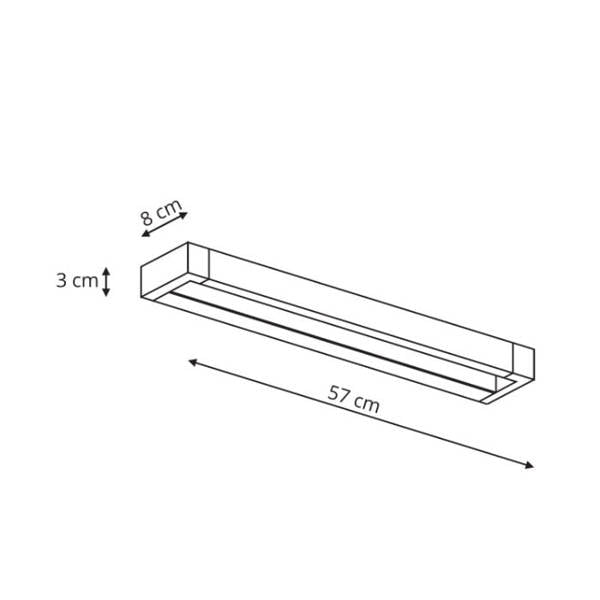 Kinkiet łazienkowy DENVER, biały, 20W LED, barwa neutralna 4000K, IP44