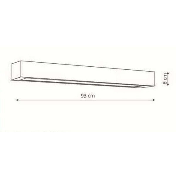 Kinkiet łazienkowy IBROS neutralna 3000k dł. 93cm IP44 12W | biały