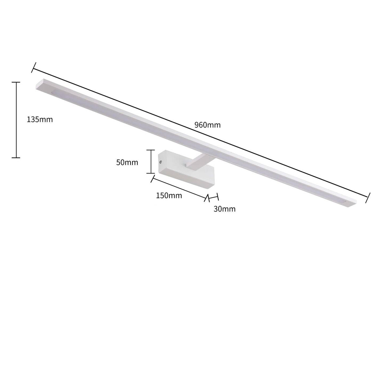Kinkiet łazienkowy ISLA XXL, biały, 32W LED IP44 CCT