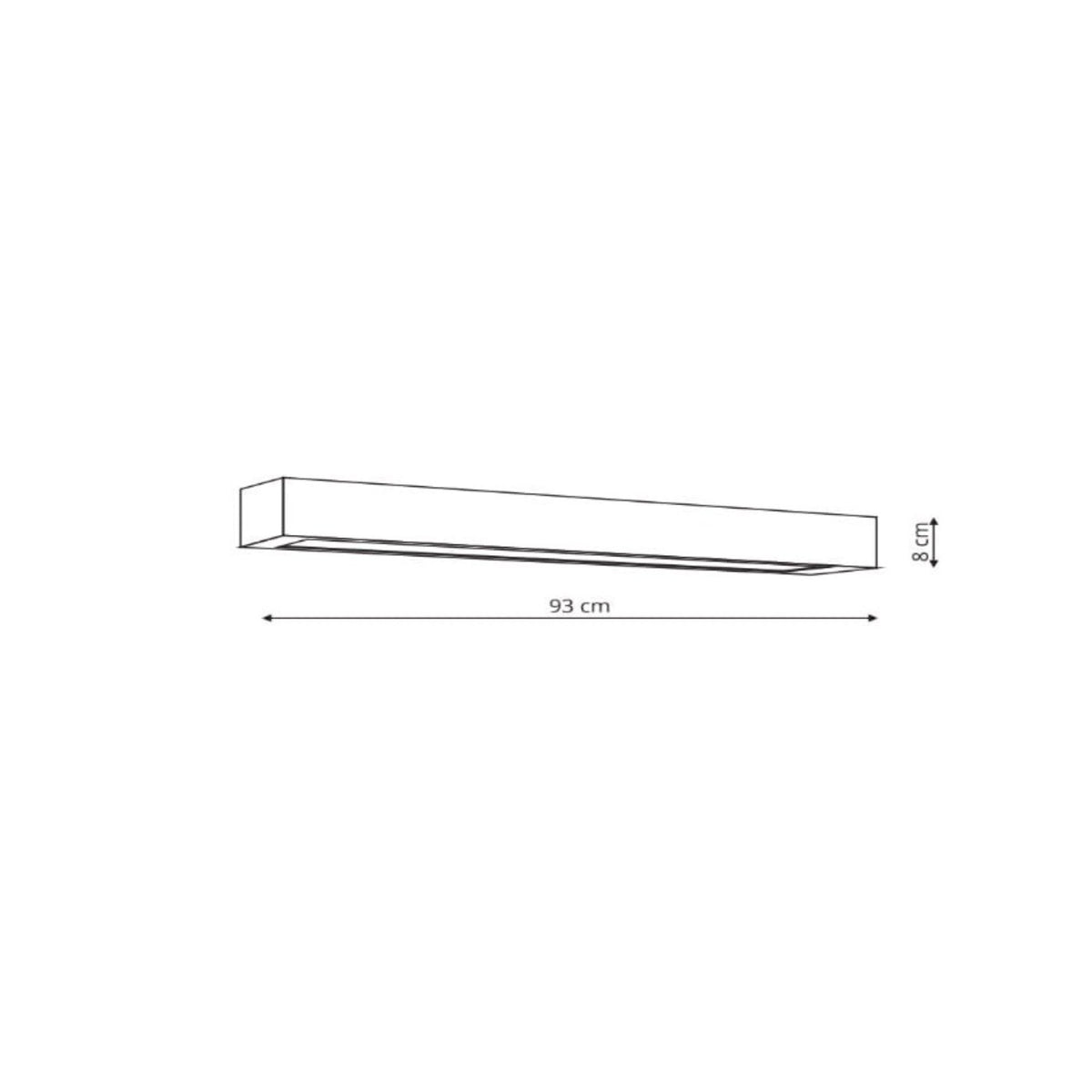 Kinkiet łazienkowy nad lustro IBROS LED 93cm 12W IP44 3000K | czarny