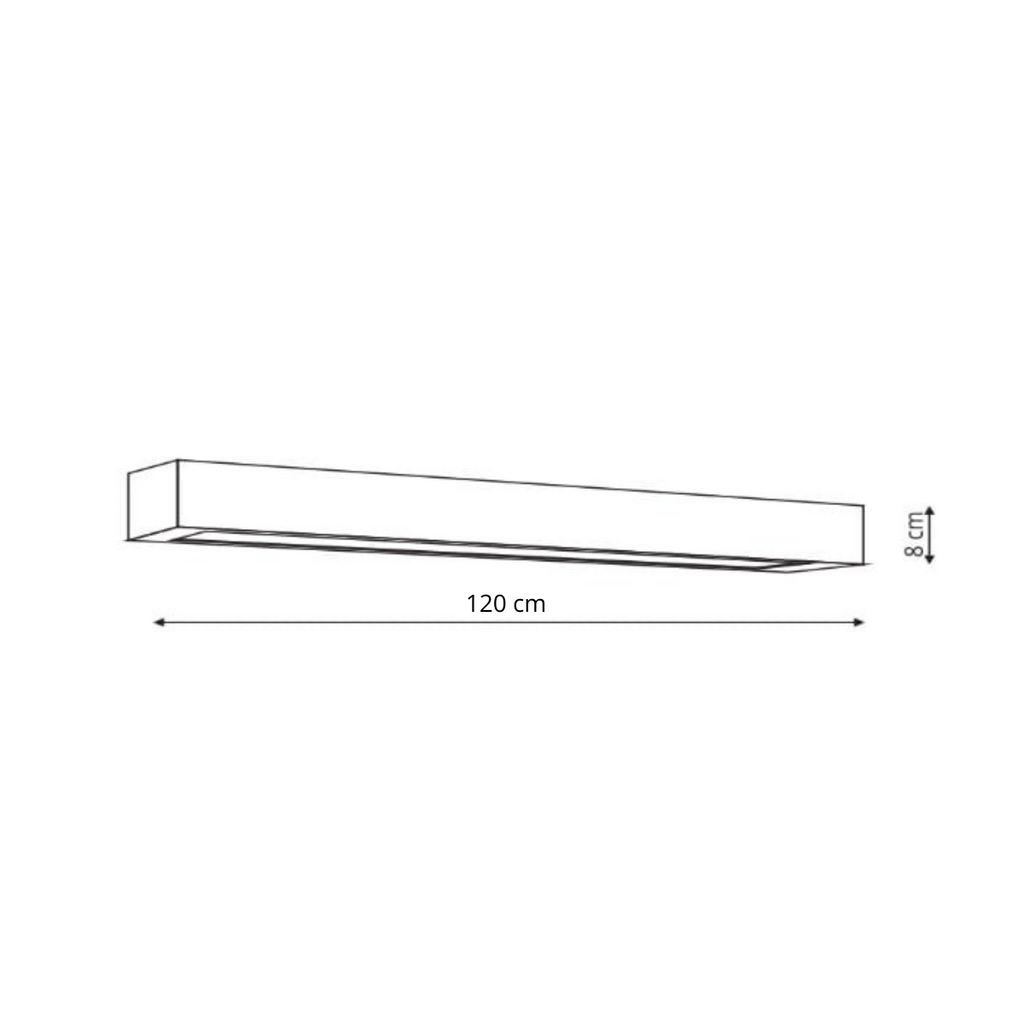 Kinkiet łazienkowy nad lustro XL z IP44 18W 3000K dł. 120cm | biały